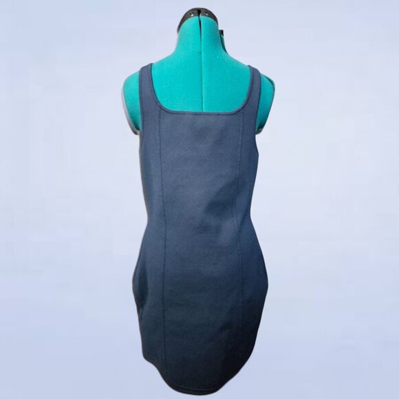 Aritzia Babaton Sculpt Knit Squareneck Tank Dress Dark Turquoise - Extra Large - Picture 4 of 9